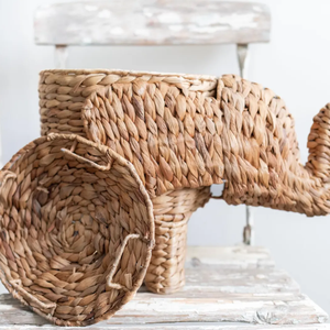 Panier éléphant en jacinthe d'eau tressé à la main avec couvercle, écologique, multifonctionnel, pour ranger les jouets des enfants, en provenance du Vietnam - Product Image 4