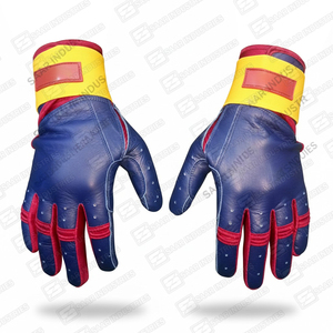 Gants de frappe en cuir avec logo personnalisé 100% unique, pour baseball et softball, manchette longue, design ambidextre, usage d'entraînement, taille XXL - Product Image 6