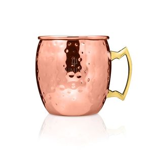 High-End Hammered <b>Copper</b> <b>Mug</b> with Unique Designer Handle for Restaurant and Hotel Supply Drinking Vessel - Product Image 1