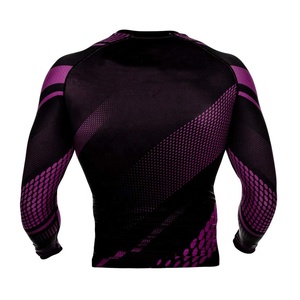 Mejor diseño Fitness Wear Rush Guard Color y tamaño personalizados Rash Guard Manga larga Regular Fit MMA Rash Guard - Product Image 2