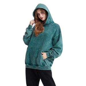 Sudadera con Capucha para Mujer, Estilo Vintage, Gruesa, Holgada, Lavada, de Alta Calidad, la Más Vendida, Estilo Casual, Ajustada para Gimnasio - Product Image 1