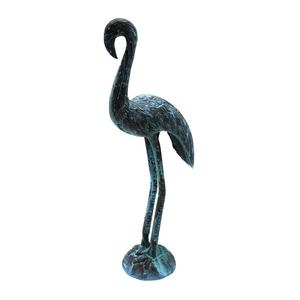 Sculpture décorative de jardin en aluminium recouvert de laiton Sculpture de grue et pièce maîtresse faite à la main sur mesure - Product Image 1