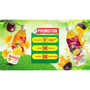 Bouteille de 16,9 fl oz de boisson au jus mélangé NFC 50% avec pulpe, fabricant de boissons OEM ODM, marque privée - Product Image 2