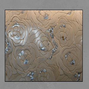 Luxury Celeste Pearl Floral Inlay <b>Panel</b> Handcrafted Marble and Mother of Pearl Decorative <b>Wall</b> Art for Home Hotel Villa Interior - Product Image 2