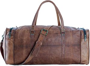 Sac de voyage à roulettes en cuir de buffle pleine fleur, fait main, personnalisé, élégant, à prix avantageux - Product Image 3