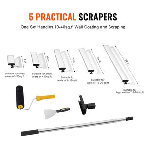 Set Professionale di Lame per Stuccatura in Acciaio Inossidabile 7/10/14/16/24 Lame + 34 Manico di Prolunga 81.6 per Intonaco - Product Image 2