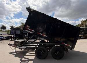 Remorque à benne hydraulique robuste de 14 pieds à double essieu, remorque utilitaire à benne - Product Image 5