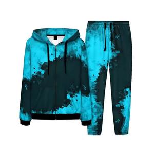 Survêtement tie-dye pour homme de haute qualité, en matière supérieure, anti-rétrécissement, anti-boulochage, confortable, anti-bactérien, le meilleur survêtement tie-dye pour homme. - Product Image 1