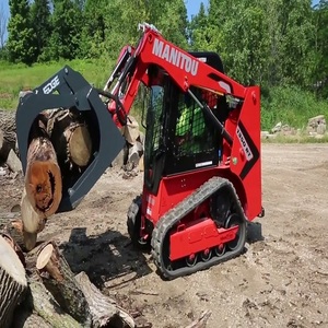 Advanced Manitou Skid Steer Loader With Mulcher Designed For Efficient <b>Brush</b> Removal And Tough Terrain Clearing - Product Image 2
