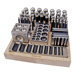 41 Piece Doming Block and Punch Set Complete Dapping Block Set with Steel Dapping Punches, Doming Punch <b>Tools</b> & Wooden Base - Product Image 3