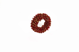 Porte-serviettes de luxe en métal classique avec perles de cristal rouge vif pour mariage, Noël, Saint-Valentin, perles de rocaille rouges scintillantes - Product Image 3