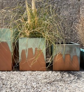 Best <b>Rectangle</b> Meta Galvanized Outdoor Large Size Antique Green Patina Finishing Copper <b>Planters</b> Box - Product Image 6