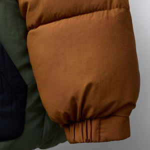 Blouson matelassé à capuche color block avec fermeture éclair, coupe-vent, manteau d'hiver unisexe décontracté en polyester épais, coupe régulière - Product Image 6