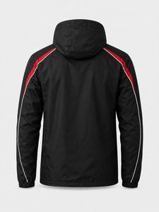 Men's Winter Hooded High Street Casual <b>Canvas</b> Windbreaker <b>Jacket</b>-100% Nylon Customizable Breathable & Waterproof Front Logo - Product Image 2