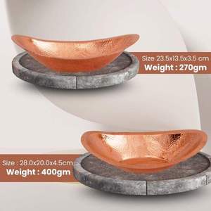 Cesta Ovalada de Cobre Martillado para Pan, Ideal para Servir Pan, Chapati, Aperitivos, para Fiestas, Hogar, Mesa, Hotel, Restaurante - Product Image 4