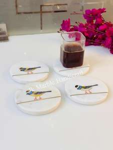 แผ่นรองแก้วลายดอกไม้หินอ่อนทำมือสวยงาม ขายส่งราคาดีที่สุด คุณภาพดีสำหรับใช้ในครัว - Product Image 6