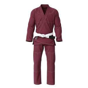 Kimono de BJJ pour homme le plus populaire, couleur marron, avec ceinture blanche, coupe classique, vêtements d'arts martiaux pour adultes, logo personnalisé, uniformes de BJJ OEM - Product Image 1