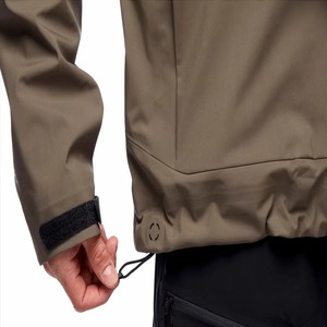 Chaqueta cortavientos impermeable para hombre, para esquí y snowboard, color verde oliva, gris taupe, con bloques de color, con capucha, ligera, Gore-Tex - Product Image 4
