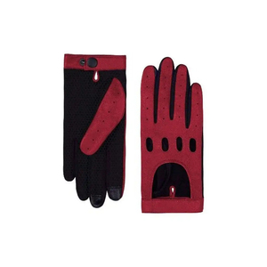 Gants de conduite unisexes en simili cuir de mouton compatibles avec les écrans tactiles, respirants, perforés, avec fermeture à bouton-pression - Product Image 1