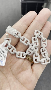 สร้อยข้อมือผู้ชายชุบเงินแท้ 925 ประดับด้วยคริสตัลสไตล์ฮิปฮอป ของขวัญเครื่องประดับแฟชั่น - Product Image 2