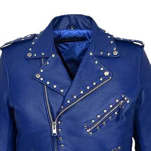 Veste en cuir pour femme, modèle tendance, vente en gros, veste unie en cuir pour filles, conception OEM, logo, vestes cloutées - Product Image 2