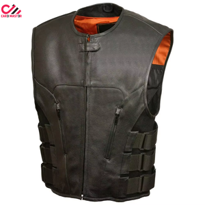Chaleco de Motociclismo Personalizado de Cuero Genuino Premium para Hombre, Impermeable y Transpirable, Talla Grande, Hecho en Pakistán - Product Image 3