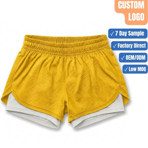 Women's <b>Mesh</b> Sports Shorts Breathable Athletic Workout Breathable Sports Shorts OEM Service - Product Image 1