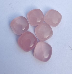 Cabochons en quartz rose naturel de 5 mm, formes fantaisie, dos plat, qualité excellente, pierres précieuses en vrac, toutes tailles disponibles - Product Image 3
