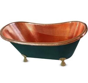 Bañera Ovalada Independiente de Cobre con Tapa, Bañera de Estilo Clásico para Spa en Casa - Product Image 3