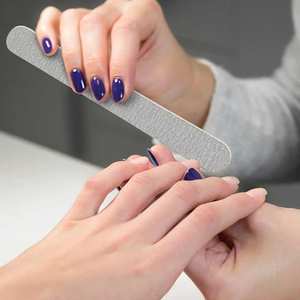 Lima de Uñas Ergonómica de Acero Inoxidable de Doble Cara con Patrón Recto, Grano 80/100, Herramienta Profesional de Manicura para Uso Doméstico - Product Image 6