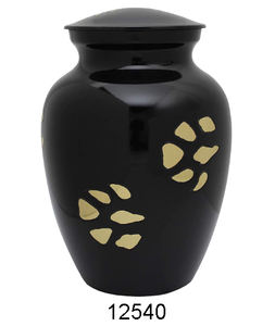 Urne funéraire pour animaux de compagnie en aluminium, gravée, finition rose nacré, 6 pouces, pour exposition commémorative en hommage au compagnon fidèle - Product Image 3