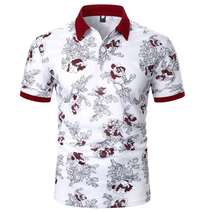 Polo de Algodón Estampado para Hombre OEM, Transpirable, Corte Regular, Manga Corta, Informal, a la Moda, Tejido, Proveedor Mayorista - Product Image 5