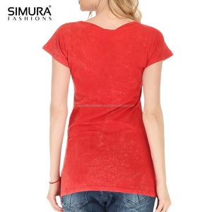 T-shirts réutilisables OEM de haute qualité imprimés et personnalisés pour femmes grande taille, Slim Fit Regular Wear Ladies T Shirts Crop Top For Ladies - Product Image 5