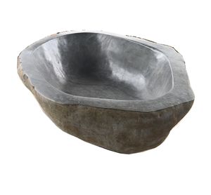 อ่างอาบน้ำหินแม่น้ำทรงอิสระ ดีไซน์หรูหรา รูปทรงไม่สมมาตร โครงสร้างแข็งแรง ทนทาน พร้อมฝาปิด - Product Image 1