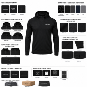 Chaqueta Deportiva con Cierre Completo, Cuello Alto, Chaqueta de Entrenamiento, para Correr, Fitness, Poliéster y Elastano, Logotipo Personalizado, Ropa Deportiva de Fábrica - Product Image 5