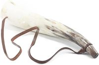 Bugle artisanal en corne de buffle naturelle |   Klaxon de signalisation extérieur écologique