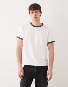 เสื้อยืดโอเวอร์ไซส์ ผ้าฝ้าย 100% 200gsm สไตล์วินเทจ ลุคสตรีทแวร์ แขนปกติ แฟชั่นลำลองสำหรับผู้ชาย ดีไซน์เรียบๆ รับสกรีนลายพัฟพิมพ์ - Product Image 4