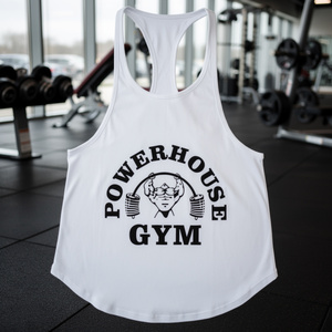 Mens 100 Percent Cotton Y Back Tank Top Quick Dry <b>Stringer</b> <b>Vest</b> Fitness Training Gym Workouts Breathable Muscle Shirt - Product Image 3