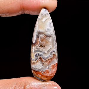 Cabujón de ágata de encaje loco de alta calidad, forma de mezcla de piedras preciosas naturales sueltas, certificado por terceros, Sin tratamientos, precio de fábrica para - Product Image 2