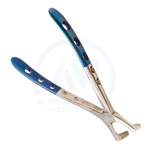 Pince d'extraction dentaire Al Mida Healthcare pour racines inférieures, manche bleu, instrument chirurgical manuel, certifié CE Classe II - Product Image 4