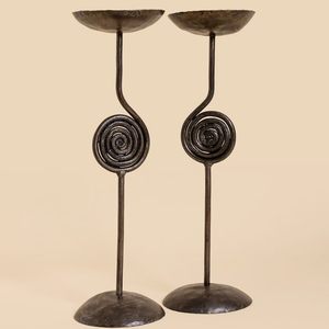 Porte-bougie traditionnel en fer forgé, support décoratif pour bougies, idéal pour l'église, les mariages et les centres de table - Product Image 5