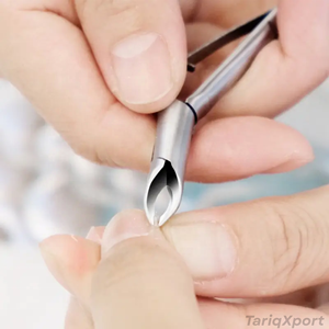 Vente en gros de pinces à cuticules professionnelles en acier inoxydable avec pointe de lame de 7 mm, pinces à cuticules pour l'art des ongles et les soins de manucure avec ressort - Product Image 4
