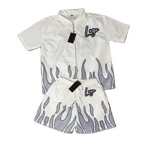 Nouveau design coupe-vent personnalisé de qualité supérieure à manches courtes avec fermeture éclair coupe décontractée 100% polyester respirant ensemble court en nylon - Product Image 1