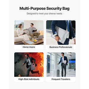 Organisateur de rangement portable pour dossiers, ignifuge et imperméable, avec fermeture éclair lisse, sac ignifuge pour documents, 2192 F - Product Image 4