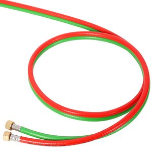 Tubo Flessibile Doppio per Torcia Ossigeno-Acetilene 9/16'' con Raccordi 18 B, 50 Piedi, 1/4 di Pollice, per Saldatura e Taglio - Product Image 4