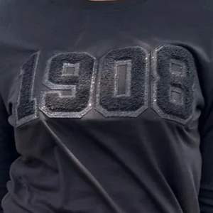 All Black <b>Glitter</b> 1908 <b>Long</b> <b>Sleeve</b> Tee Women Slim Fit Chenille Number Premium Cotton Stylish Casual Wear - Product Image 4