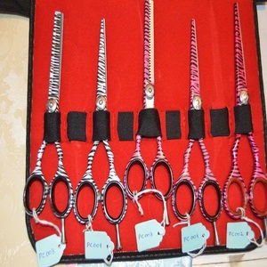 Hair Scissors Barber salon Scissors With PU Case Best Quality Hairdressing <b>Shears</b> Saloon Scissors - Product Image 5