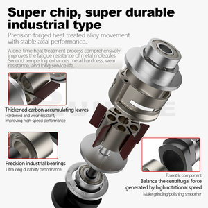 Lijadora Neumática de Banda de Alta Velocidad, Mini Amoladora para Pulir Metal, Herramienta de Acabado para Trabajar la Madera - Product Image 6