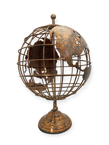 **Handmade Eco-Friendly Durable Art Deco <b>Rotating</b> Wire <b>Desk</b> Globe Saudi Arabia Map Black Powder Coated Iron Brushed Graduation - Product Image 2