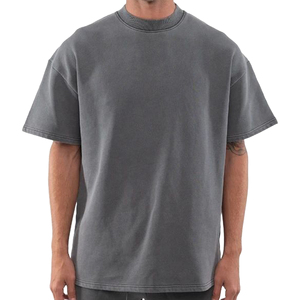 T-shirt Boxy Oversize Homme Tendance de Luxe en Twill 100% Polyester Col Montant Qualité Supérieure Grammage Lourd - Product Image 3